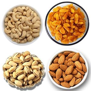4Kg Premium Dry Fruits Combo – 1Kg Each of Almonds, Cashews, Pistachios & Raisins