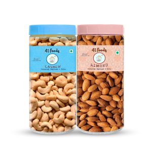 Premium Dry Fruits Combo – Cashew 250g & Almond 250g (Kaju Badam Combo Pack)