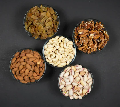 Premium Dry Fruits Combo Pack – 5 x 1Kg (Almonds, Cashews, Salted Pistachios, Raisins, Walnuts)